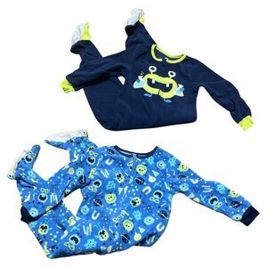 Kids 2 pieces zipper fleece pajamas  size 3T